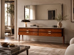 Mid-Century Sideboard with Mirror by La Permanente Mobili Cantù, 1950s