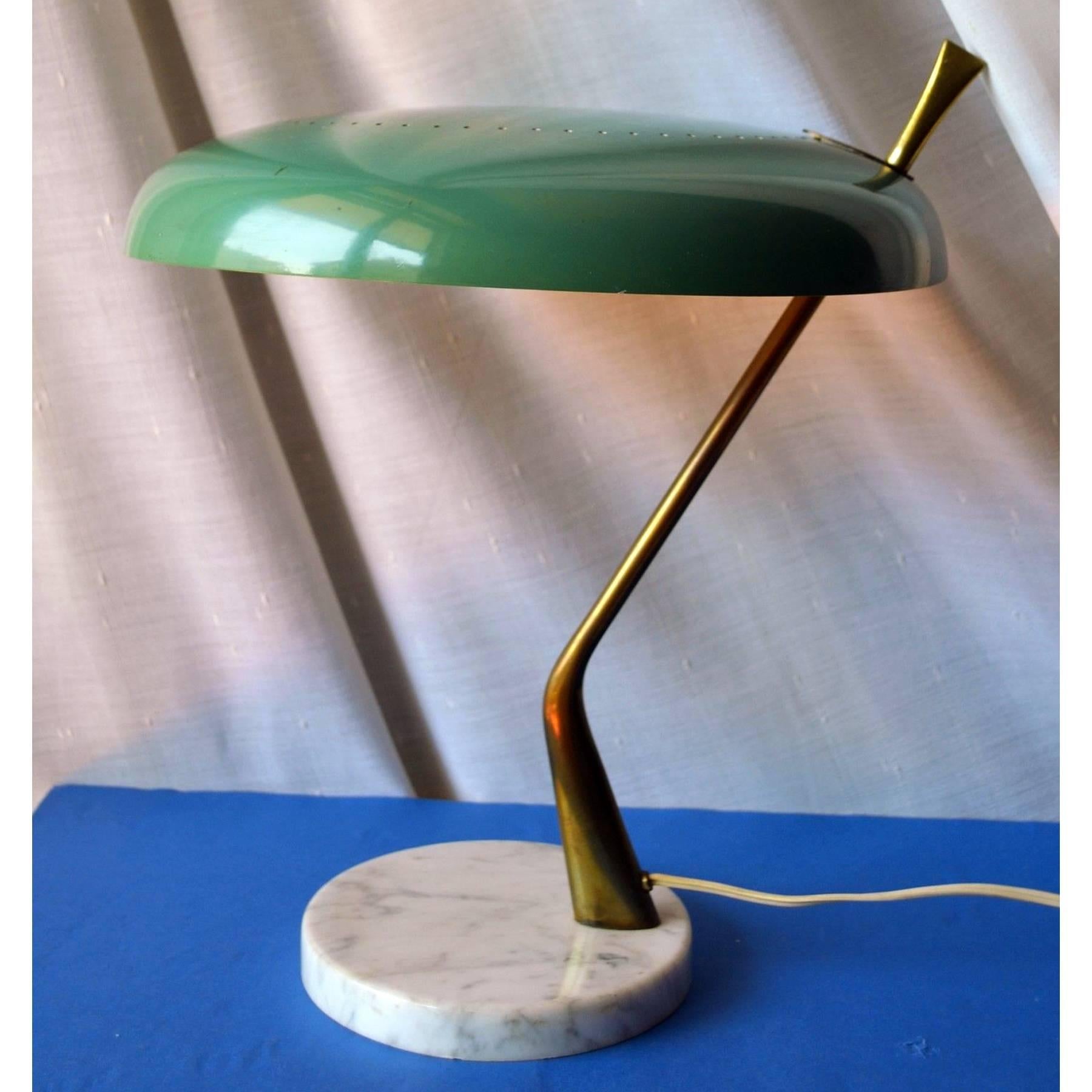 Painted Mid-Century Modern Italian Table Lamp by Lumen, 1950s