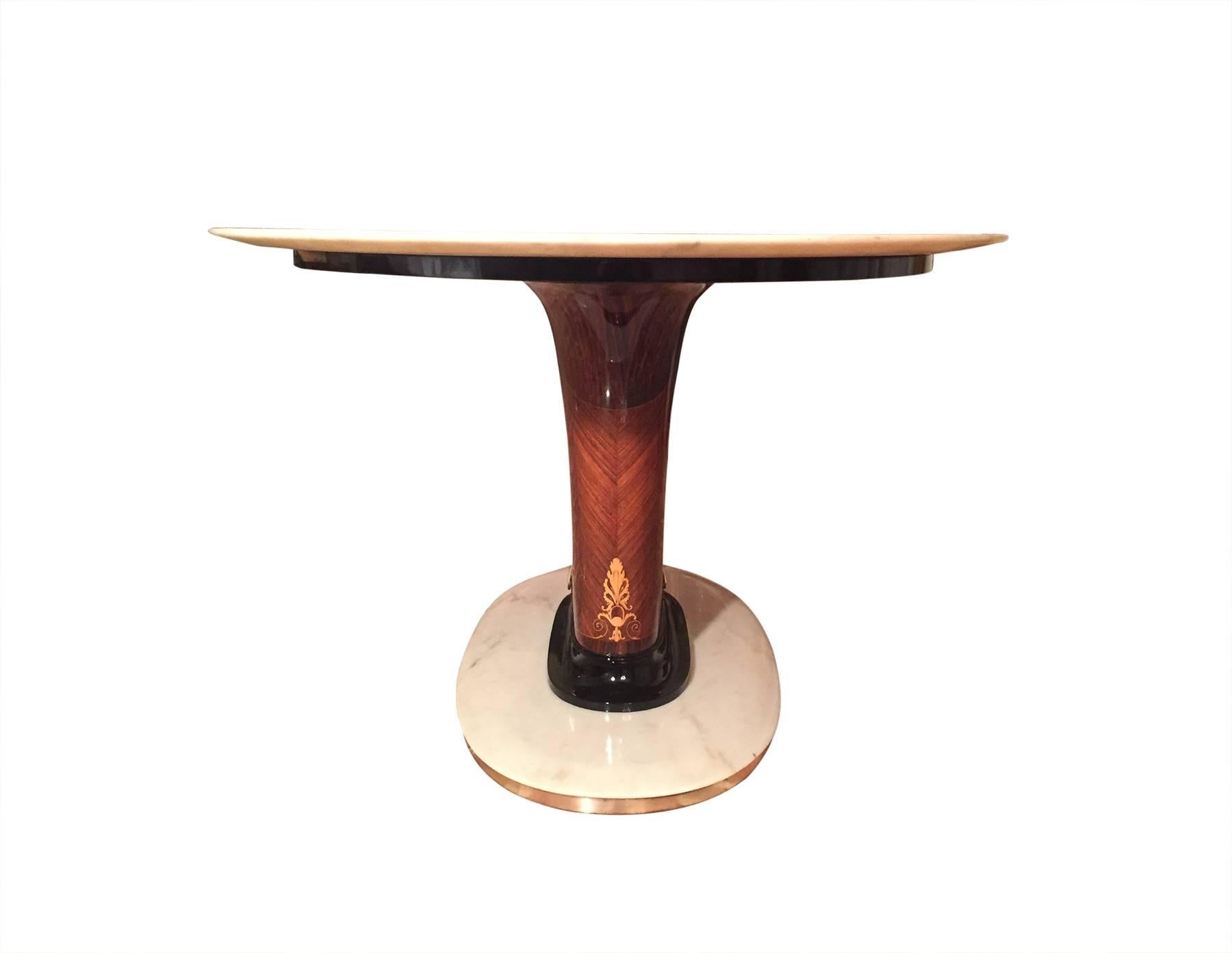 Italian Mid-Century Marble Dining Table, 1950s In Excellent Condition In Traversetolo, IT