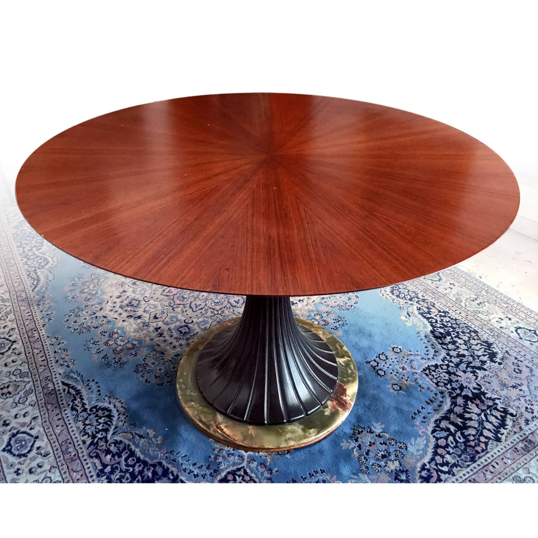 Onyx Italian Mid-Century Rosewood Dining Table by Vittorio Dassi, 1950s