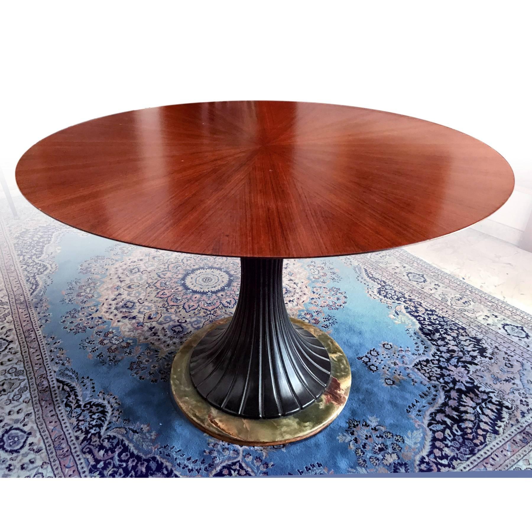 Mid-20th Century Italian Mid-Century Rosewood Dining Table by Vittorio Dassi, 1950s