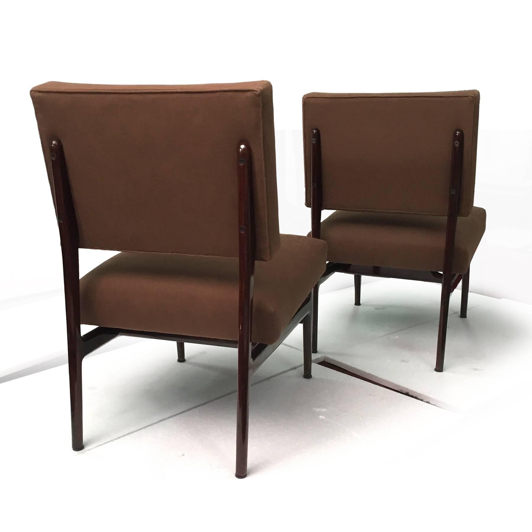Italian Mid-Century Lounge Chairs by Vittorio Dassi, Set of Two, 1950s In Good Condition For Sale In Traversetolo, IT