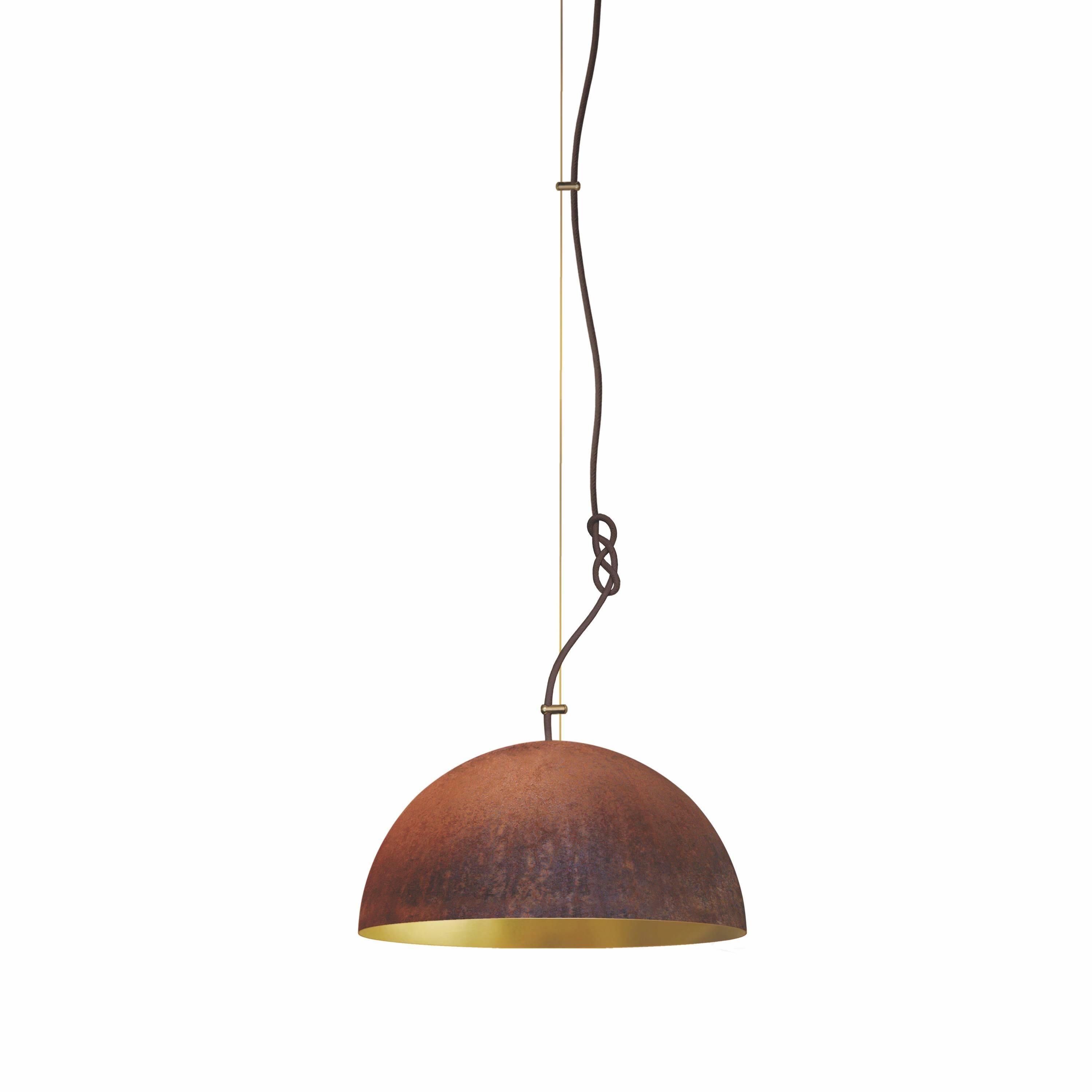 Queen Pendant Small-Ceiling Lamp-Made from Corroding Steel For Sale