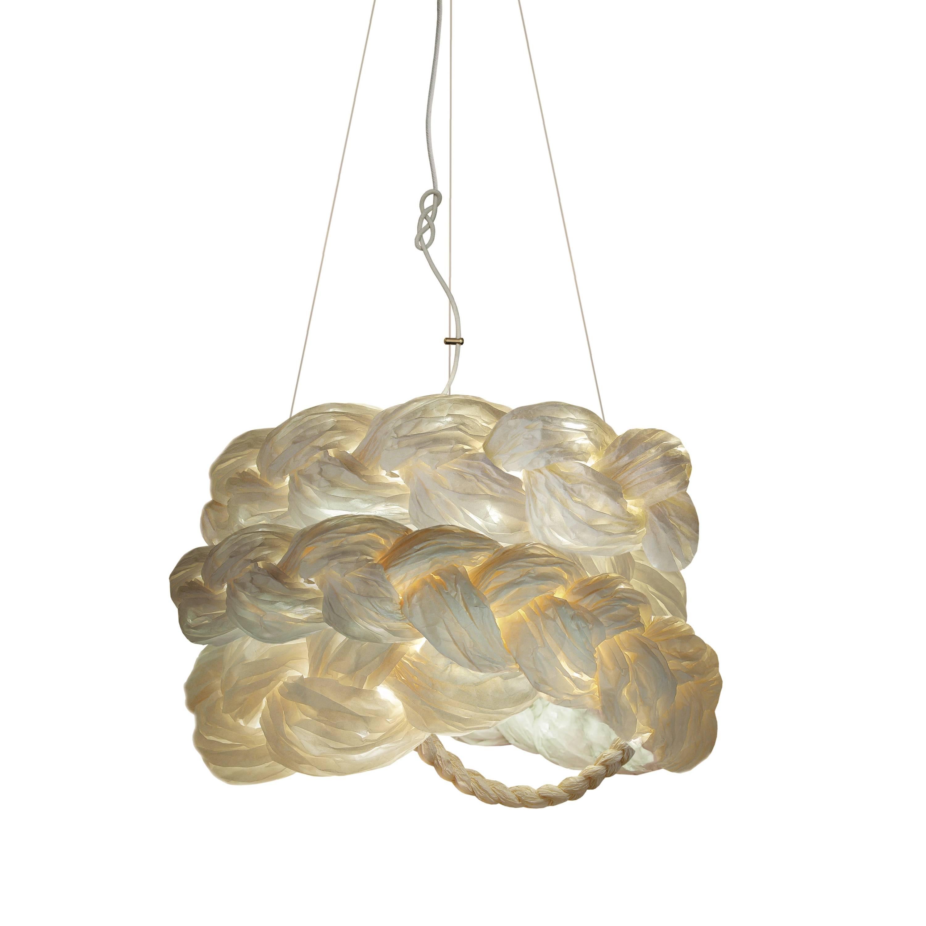 Bride Pendant Medium White-Ceiling Lamp Created from Paper For Sale
