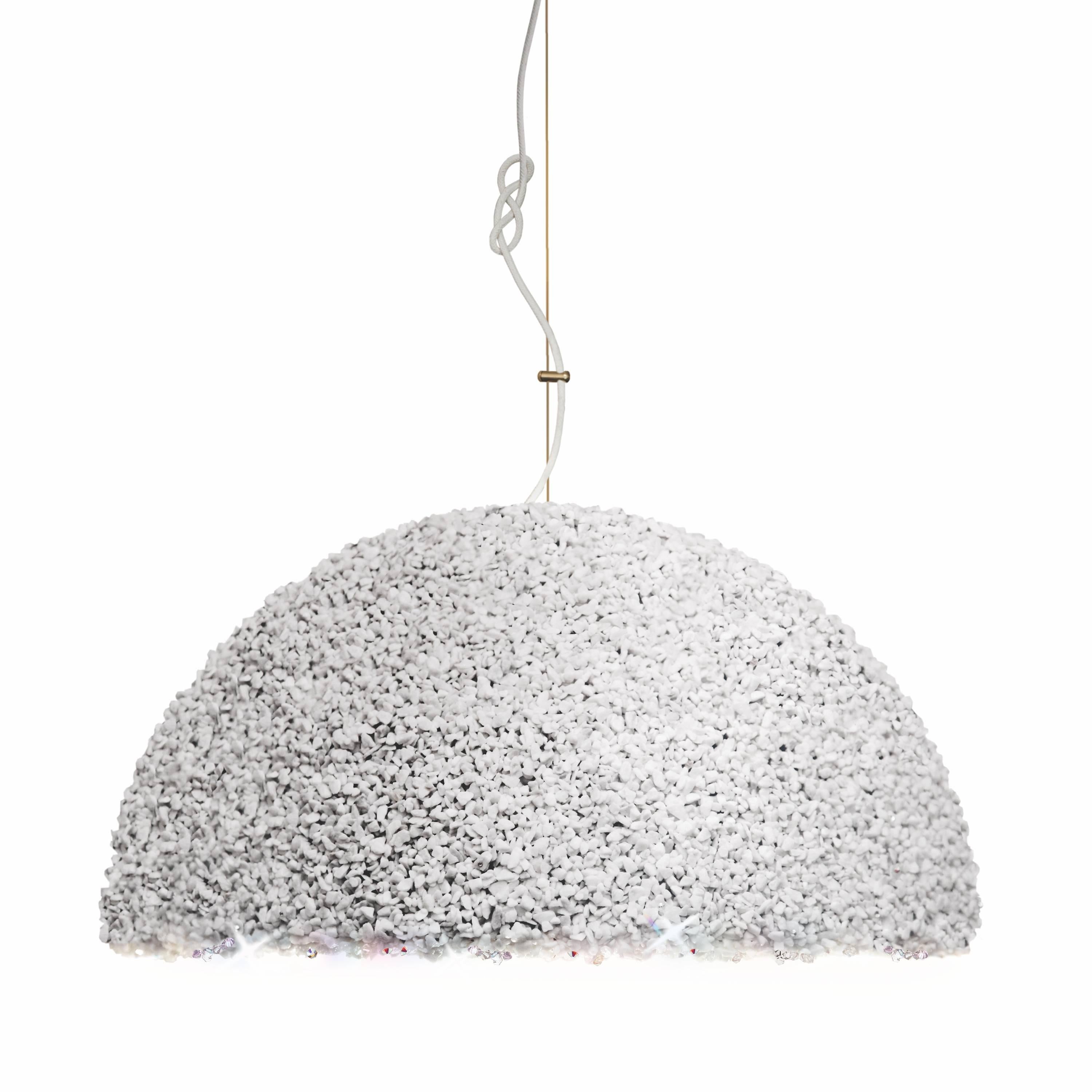 Duchess Pendant Large White-Ceiling Lamp Swarovski Crystal For Sale