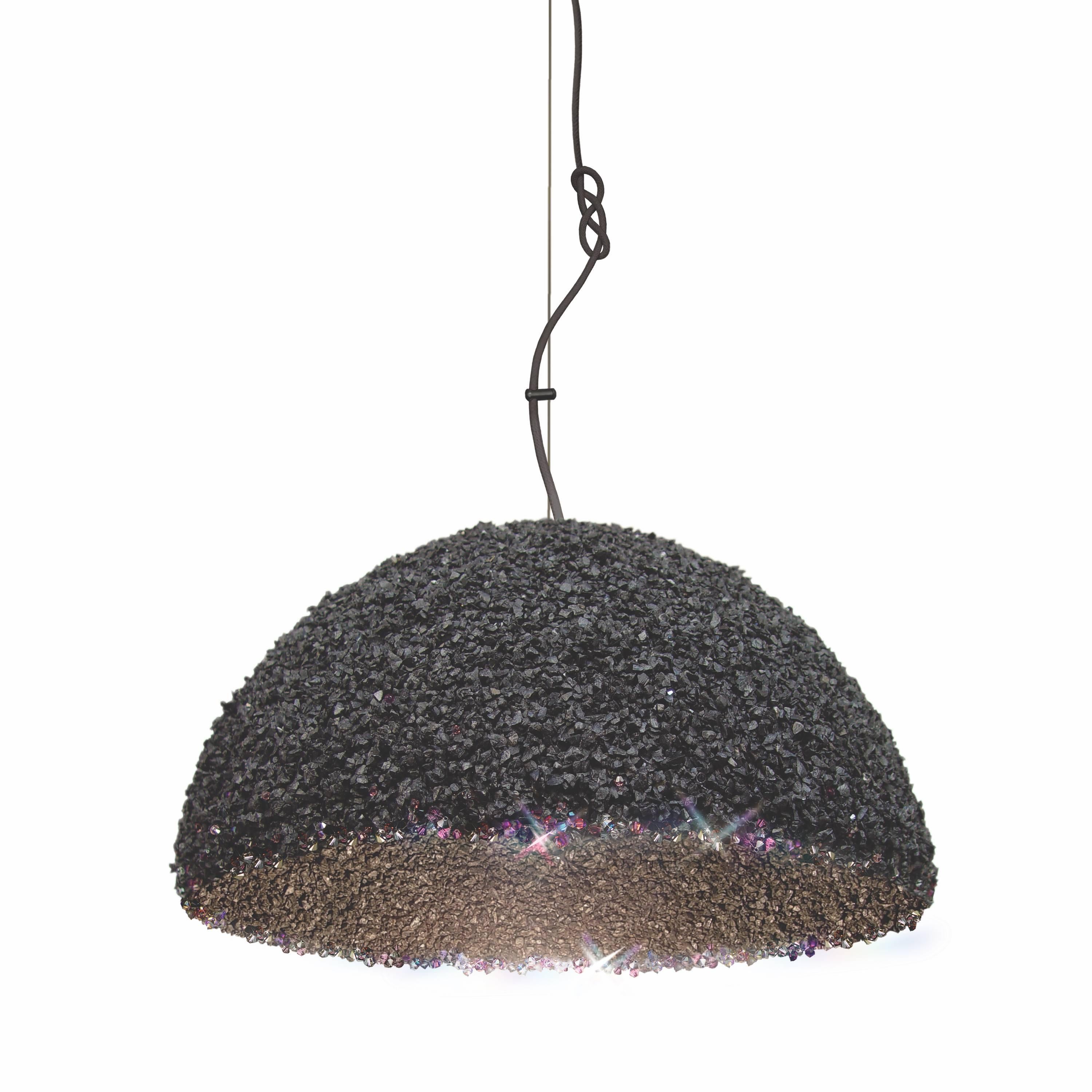 Duchess Pendant Medium Black-Ceiling Lamp Swarovski Crystal