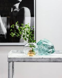 Flower Bullet Vase Clear Glass