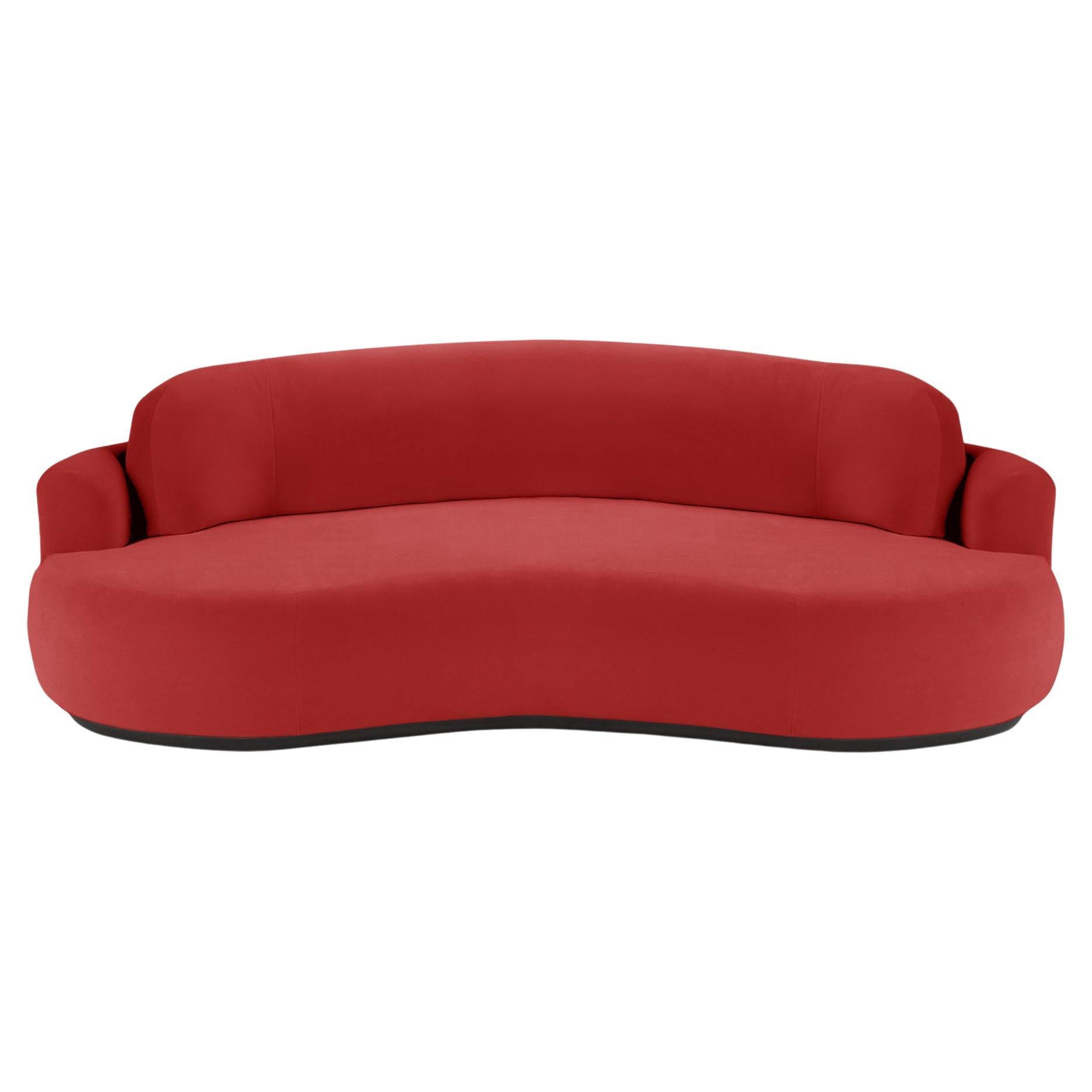 Naked Curved Sofa, Small mit Buche Esche-056-5 und Glatt 72 im Angebot