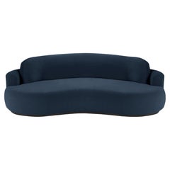Naked Curved Sofa, Medium with Beech Ash-056-5 and Paris Black