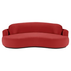 Gebogenes Sofa mit Naked Curved, groß mit Eschenholz-Asche-056-5 und Rauch 72