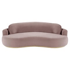 Naked Round Sofa, klein mit Eiche Natur und Barcelona Lotus