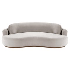 Naked Round Sofa, klein mit Eschenholzschale-056-1 und Pariser Maus