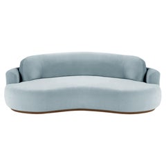 Naked Round Sofa, Small with Beech Ash-056-1 and Paris Safira