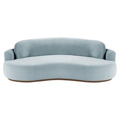 Naked Round Sofa, Small with Beech Ash-056-1 and Paris Safira