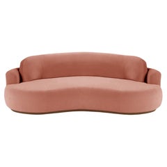 Naked Round Sofa, klein mit Eschenholzschale-056-1 und Pariser Ziegelstein