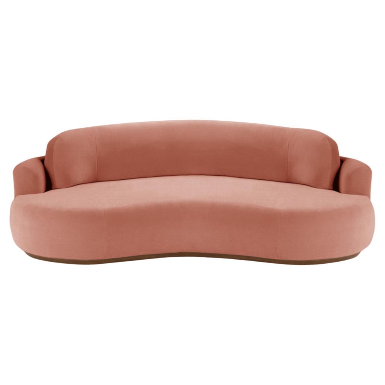 Naked Round Sofa, klein mit Eschenholzschale-056-1 und Pariser Ziegelstein  im Angebot bei 1stDibs