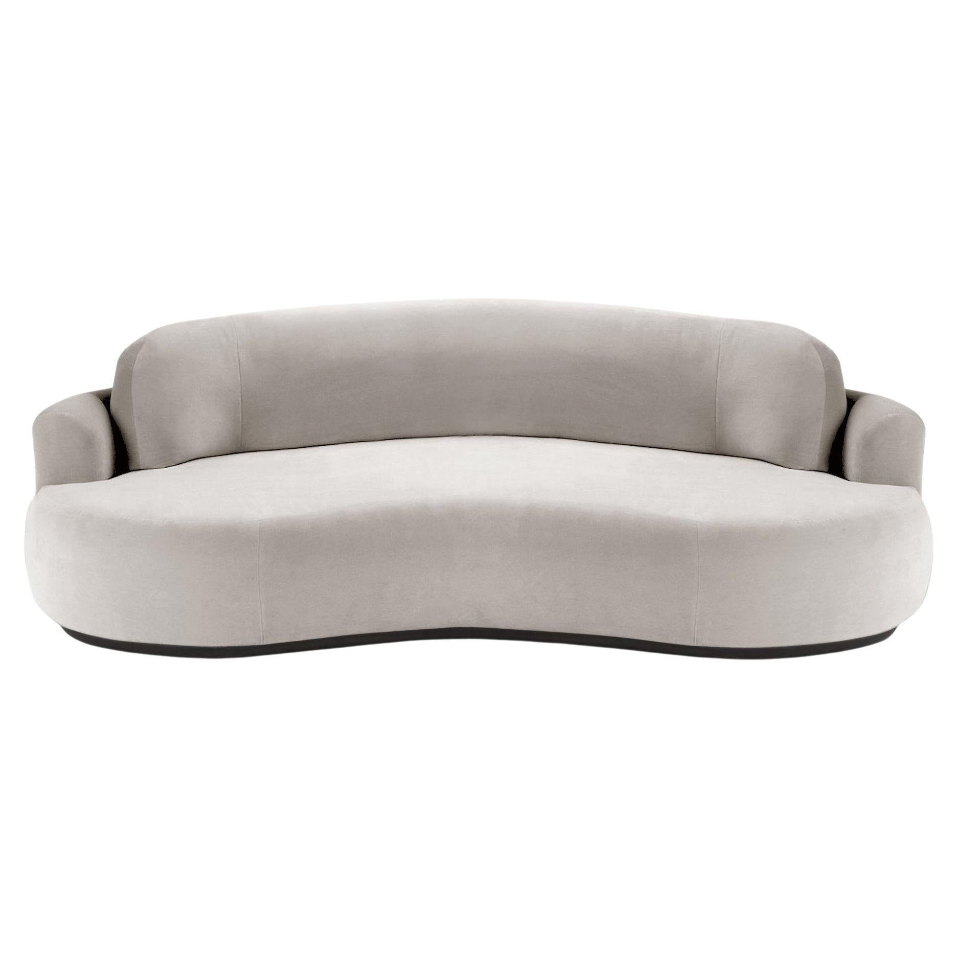 Naked Round Sofa, Medium with Beech Ash-056-5 and Paris Mouse For Sale