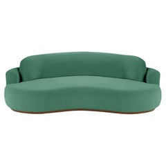 Naked Round Sofa, Large with Beech Ash-056-1 and Paris Green