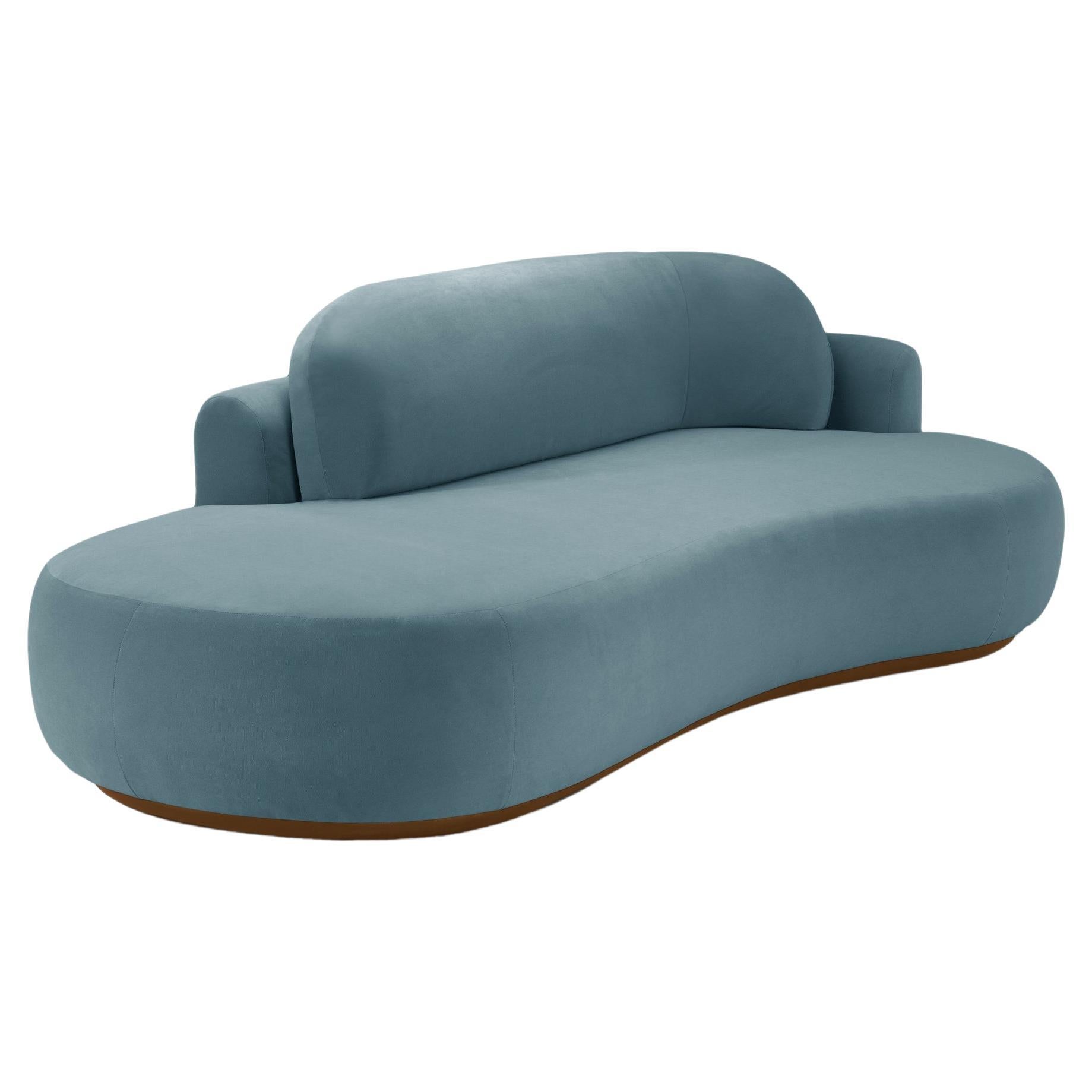 Naked Sofa Single with Beech Ash-056-1 and Paris Dark Blue For Sale