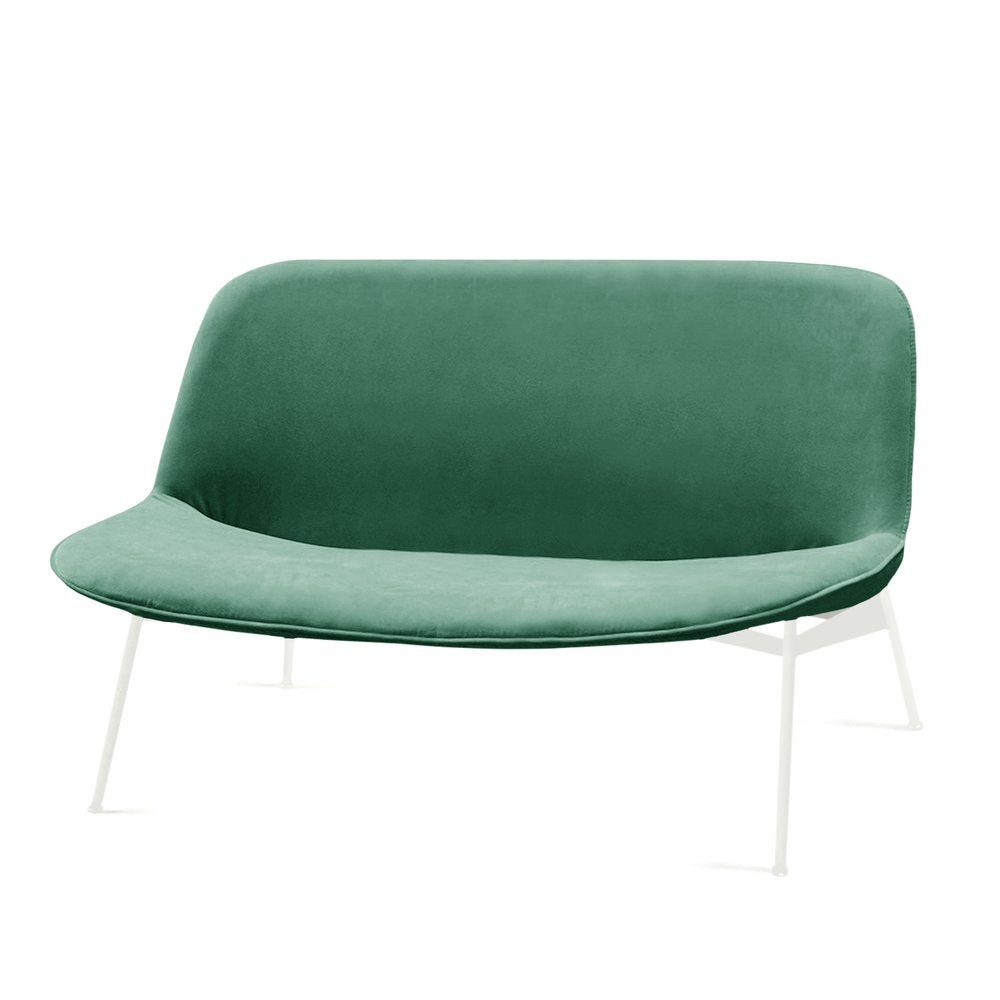 Chiado Sofa, Clean Powder, Large with Paris Green and White For Sale