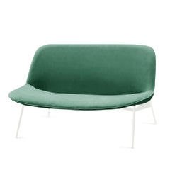 Chiado-Sofa, sauber pulverbeschichtet, groß mit Pariser Grün- und Weiß