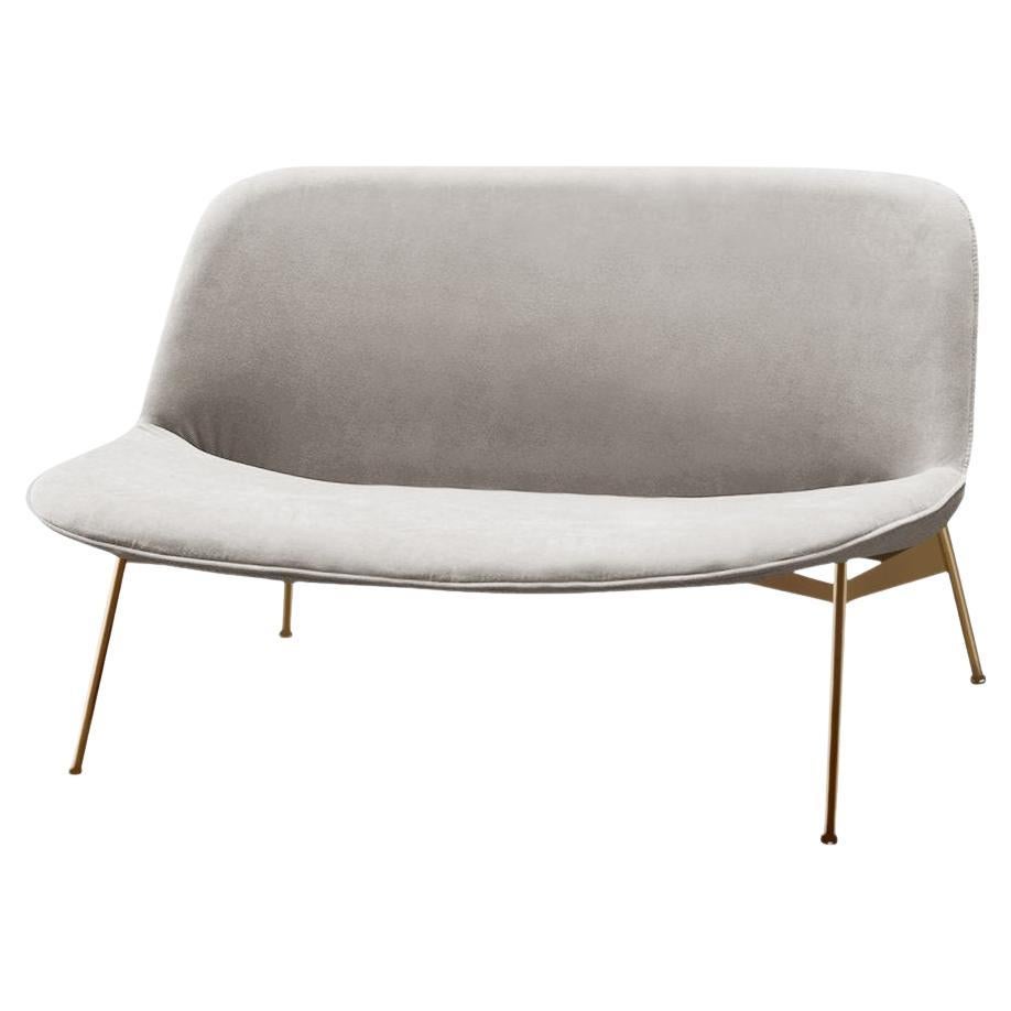 Chiado Sofa, Clean Powder, Large with Paris Mouse and Gold