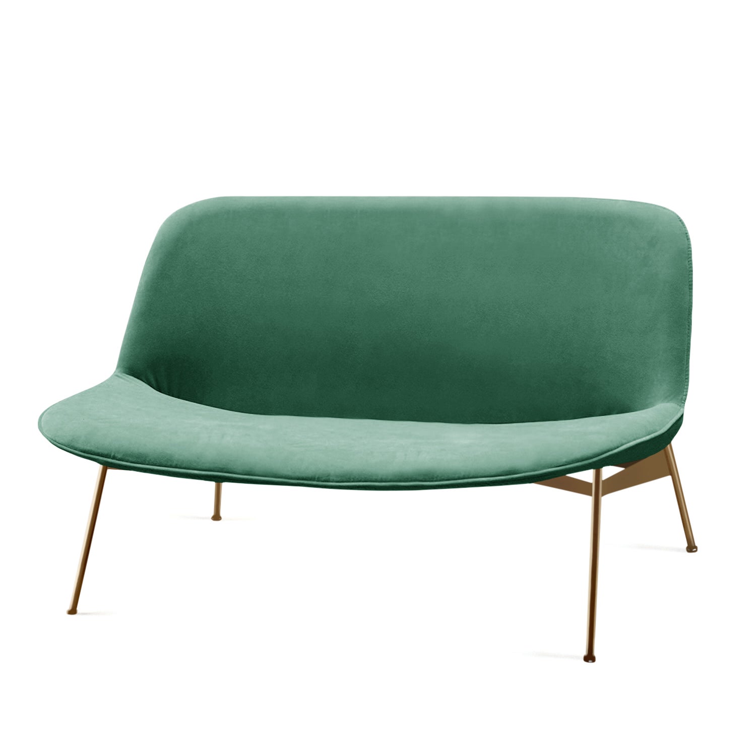 Chiado Sofa, Small with Paris Green and Gold For Sale