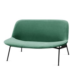 Chiado-Sofa, klein mit Pariser grünem und schwarzem Sofa