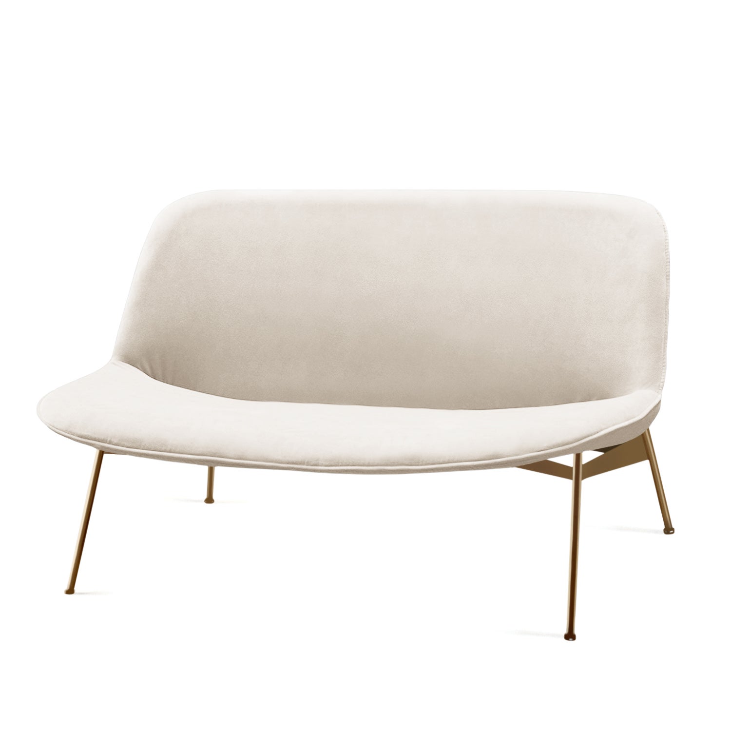 Chiado Sofa, Small with Boucle Snow and Gold For Sale