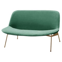 Chiado-Sofa, groß mit Pariser Grün- und Goldfarben