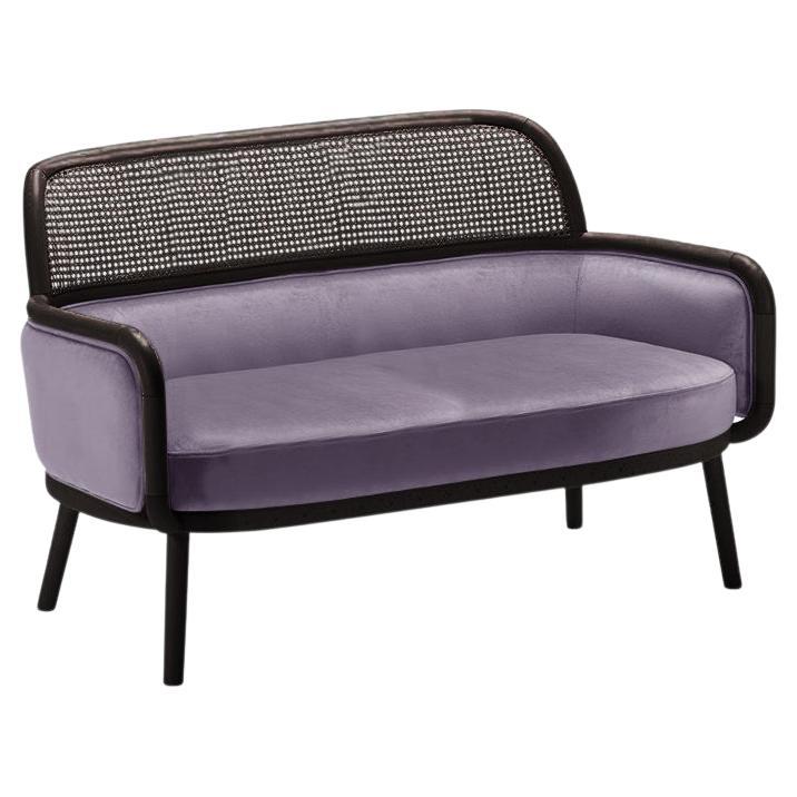 Luc Sofa Small with Beech Ash-056-5 and Paris Lavanda For Sale