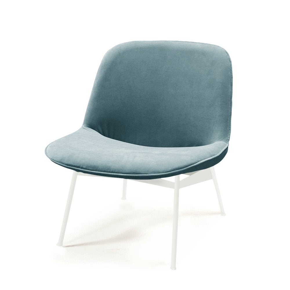 Chiado Lounge Chair with Paris Dark Blue and White For Sale