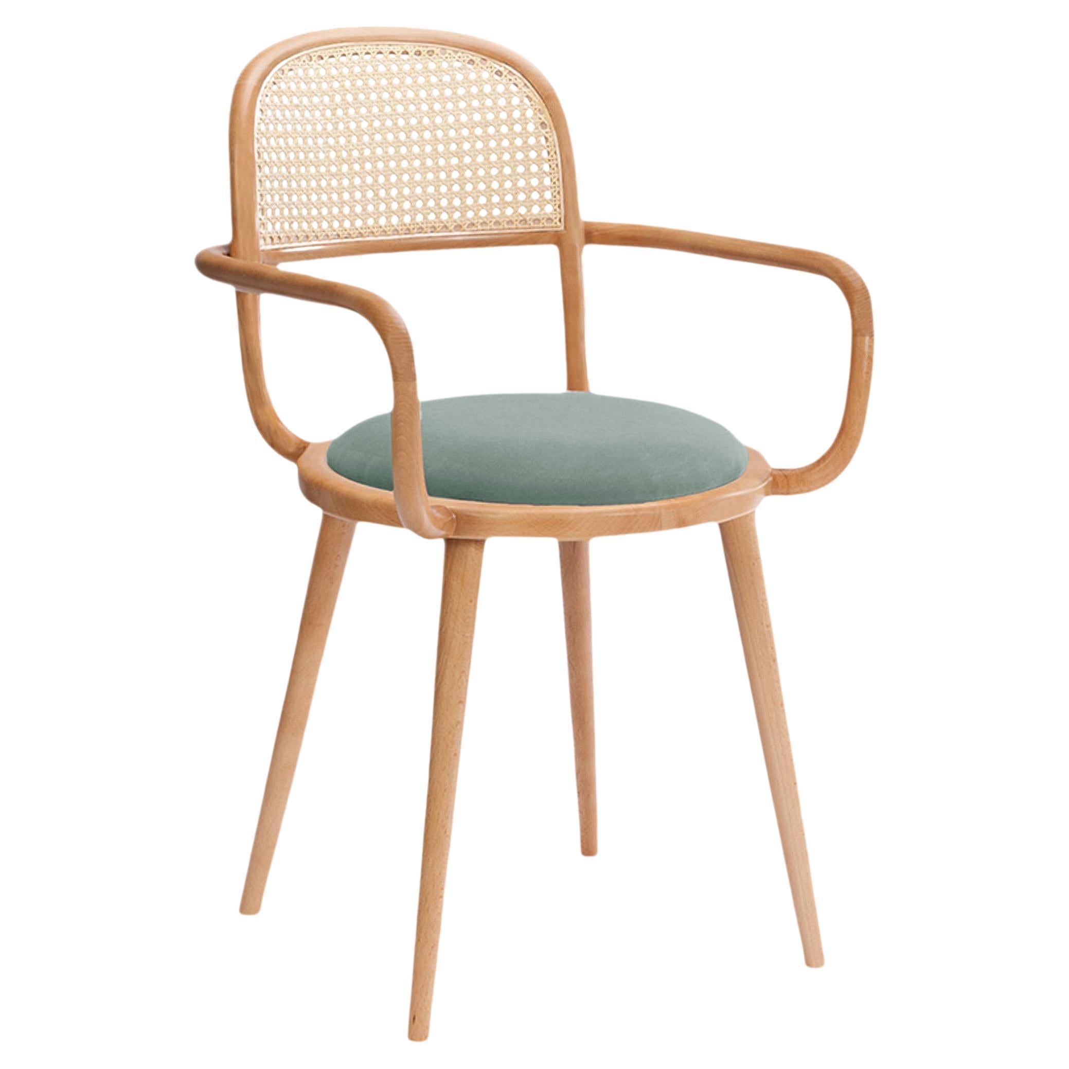 Luc Dining Chair with Natural Oak and Smooth 60 For Sale
