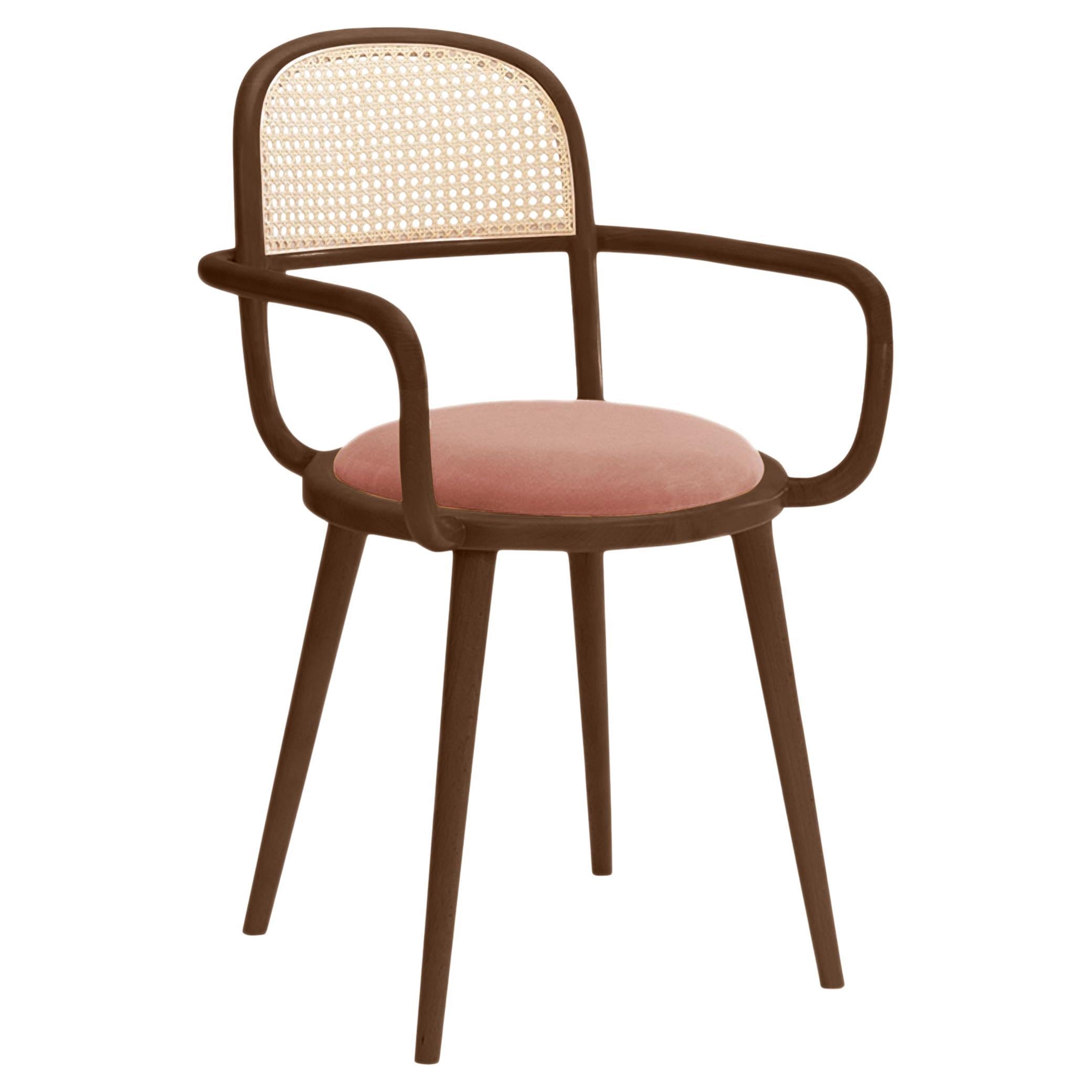 Luc Dining Chair with Beech Ash-056-1 and Paris Brick For Sale