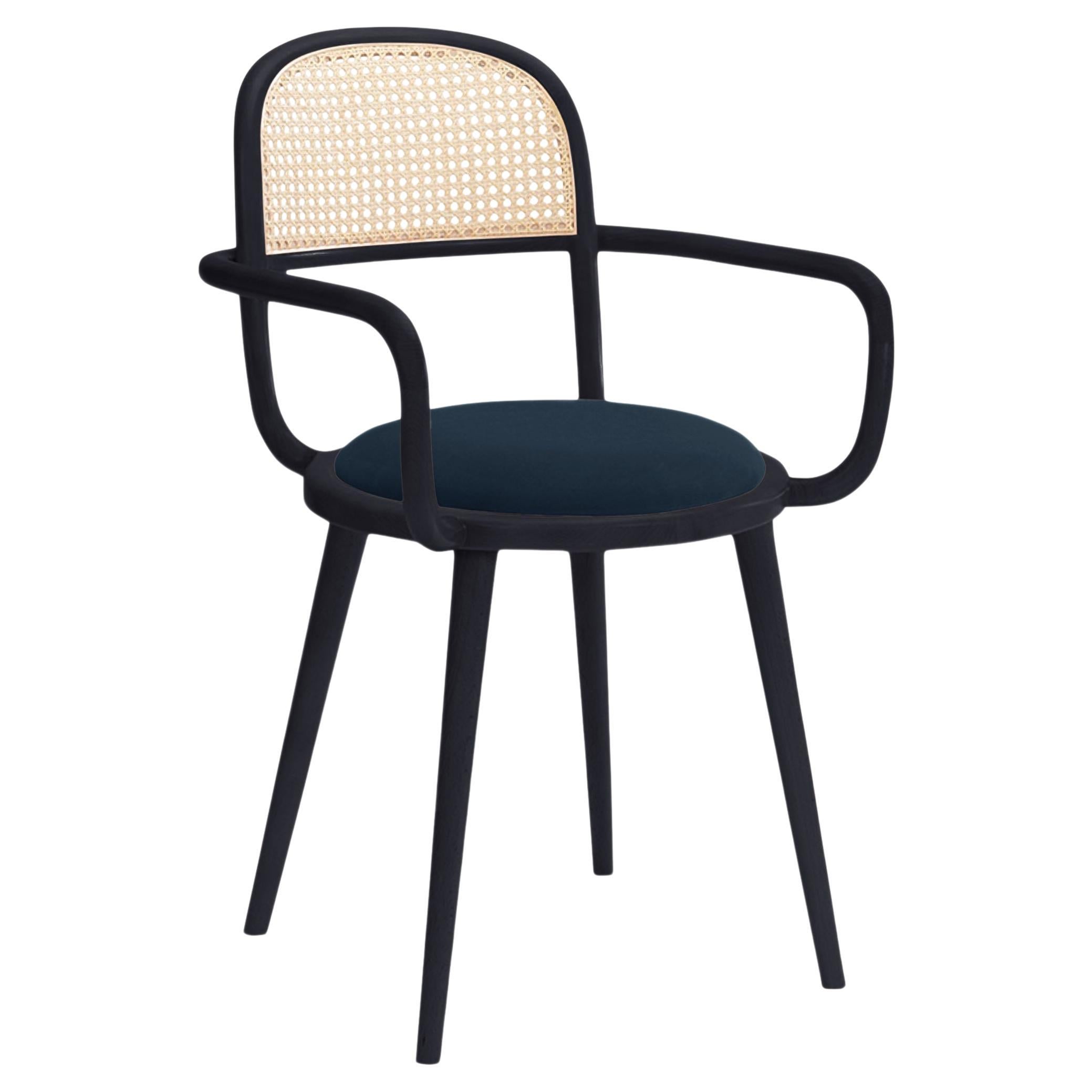 Luc Dining Chair with Beech Ash-056-5 and Paris Black For Sale