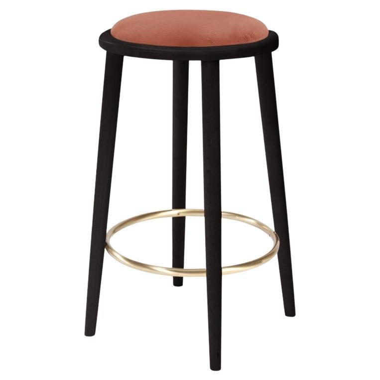 Luc Bar Stool with Beech Ash-056-5 and Paris Brick For Sale