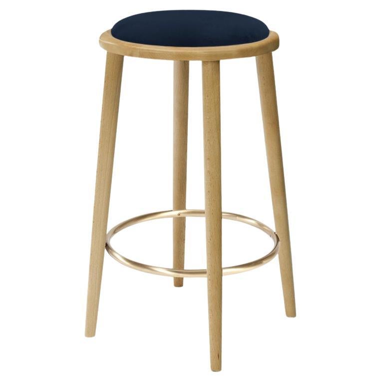 Luc Counter Stool with Natural Oak and Paris Black