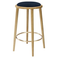 Luc Counter Stool with Natural Oak and Paris Black