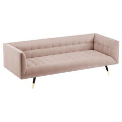 Dust Sofa, klein mit Buche Ebenholz - Messing poliert