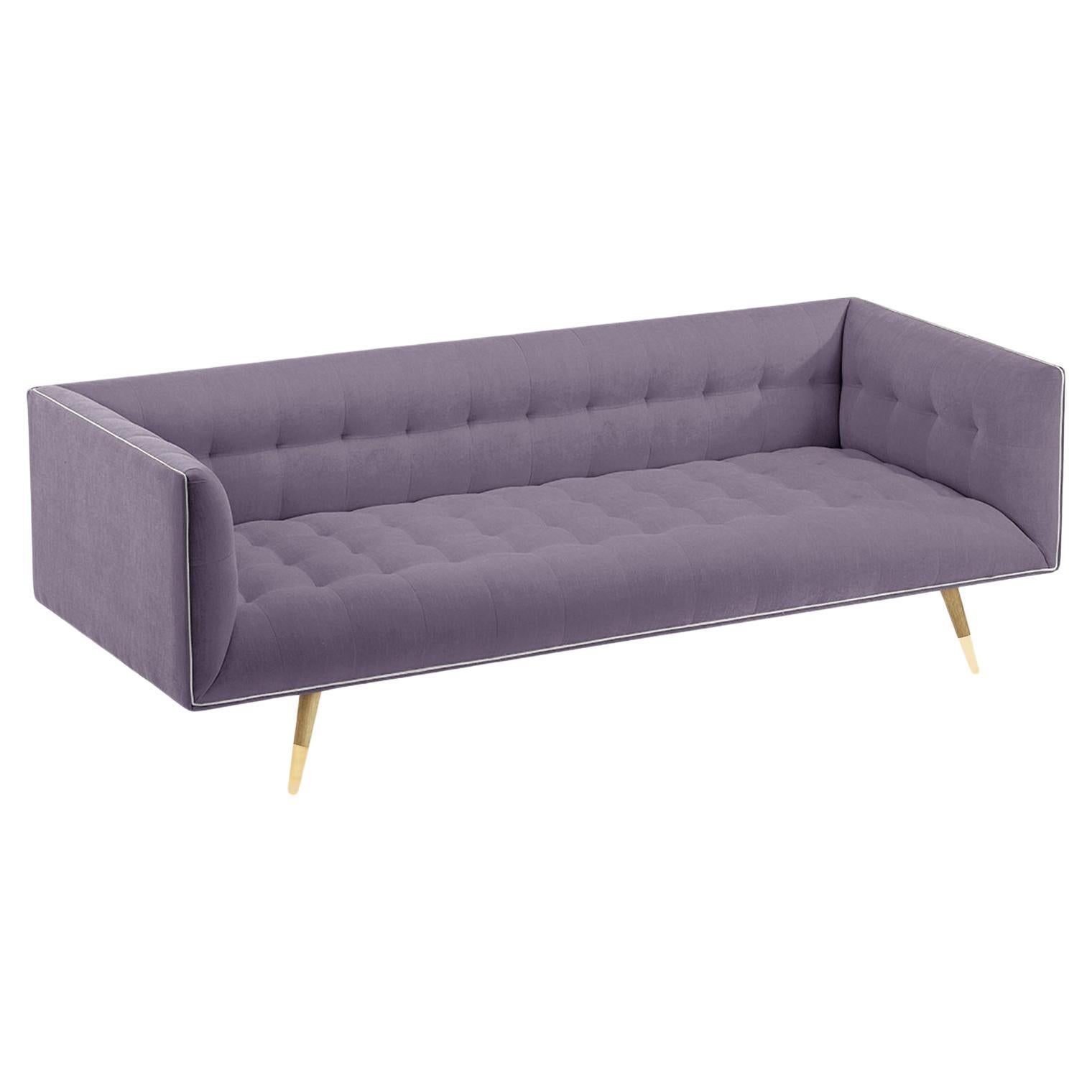Dust Sofa, Medium with Natural Light Oak - Polished Brass For Sale