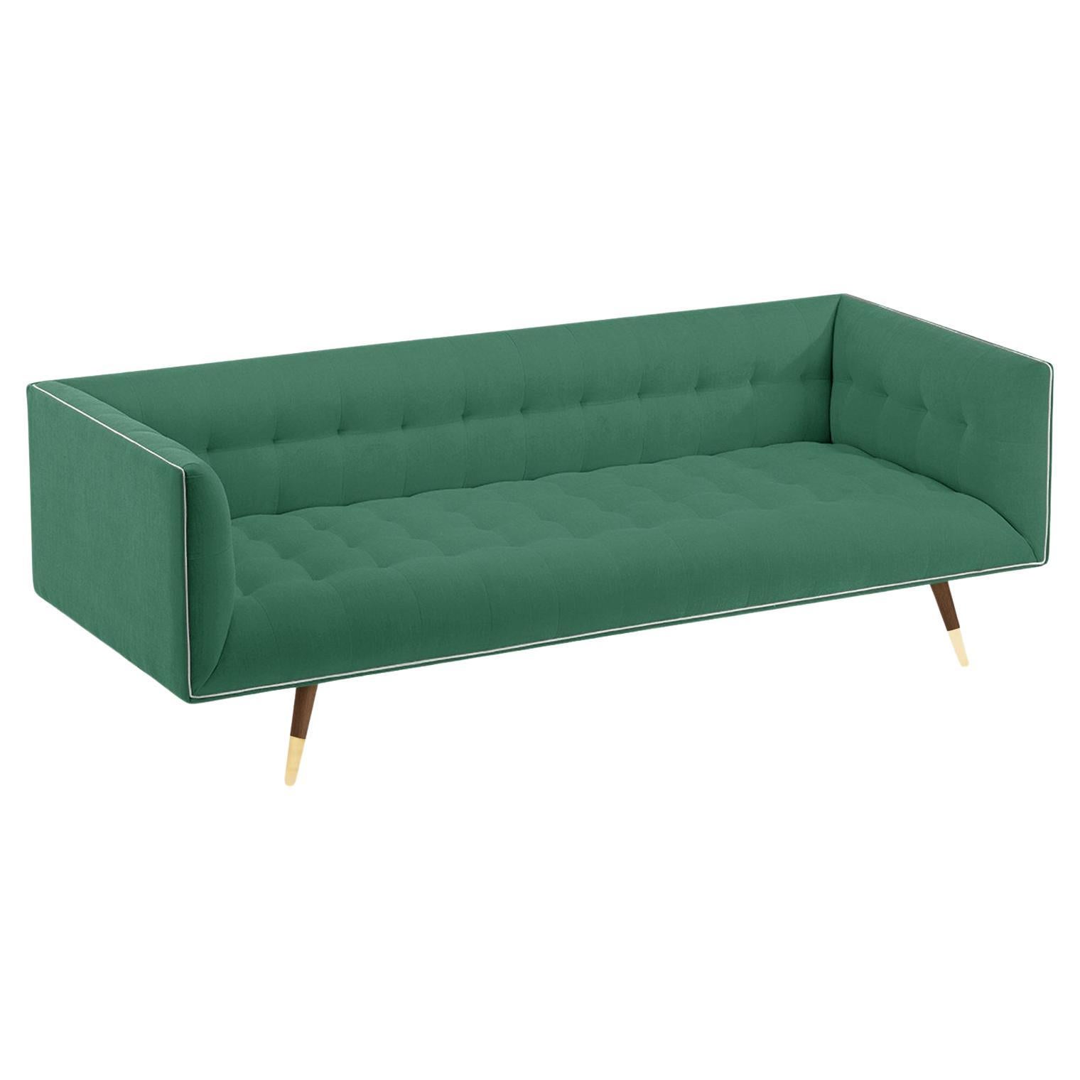 Dust Sofa, Medium with Beech Brown - Polished Brass For Sale