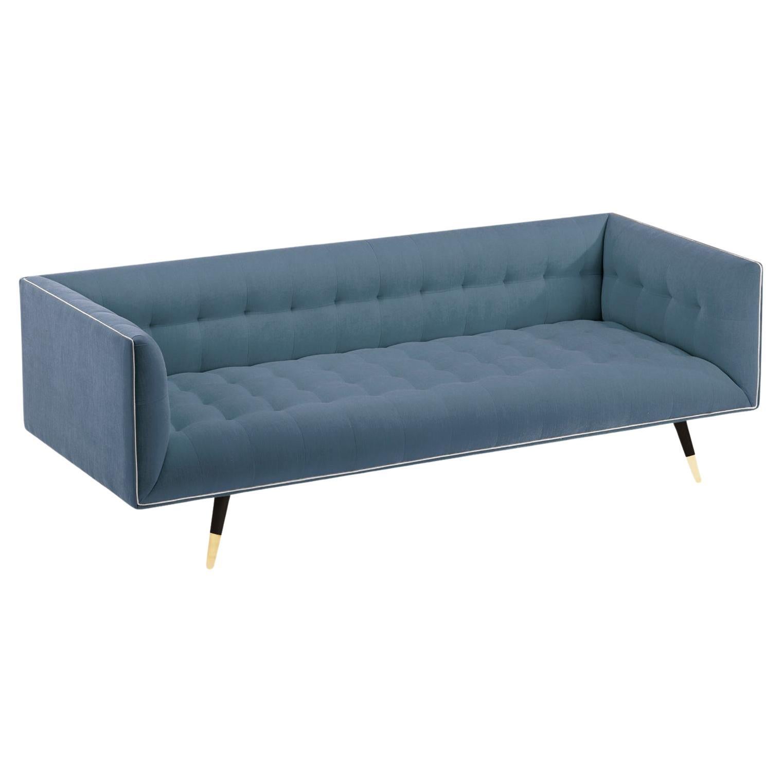 Dust Sofa, Medium with Beech Ebony - Polished Brass For Sale