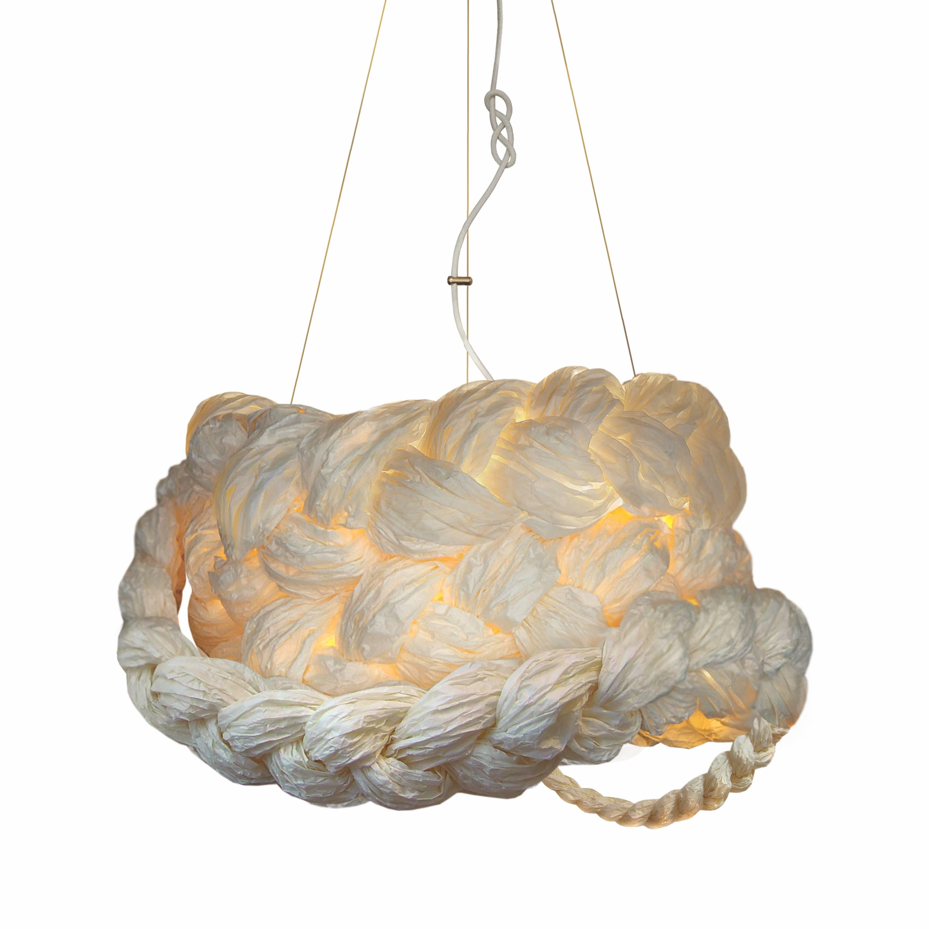 Bride Pendant Large White-Ceiling Lamp Created from Paper For Sale