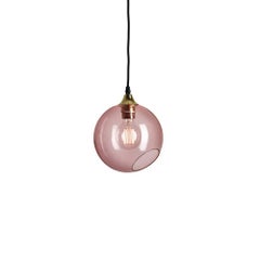 Ballroom Pink Pendant with Brass Edge Gold Socket Ceiling Lamp