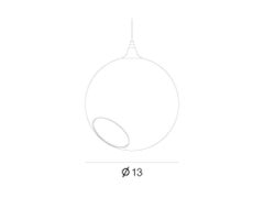 Lampada da soffitto Ballroom Extra Large Smoke Pendant con bordo argentato e zoccolo nero