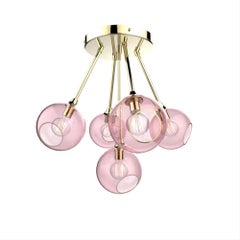 Ballroom Molecule Gold/Purple Chandelier Gold Base