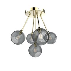 Ballroom Molecule Gold/Pink Chandelier Gold Base