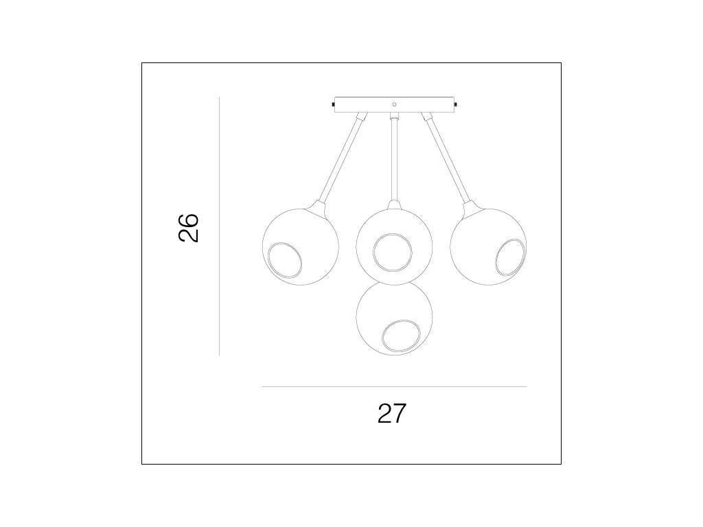 Danish Ballroom Molecule Black/Green Chandelier Black Base For Sale