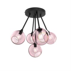 Ballroom Molecule Black/Purple Chandelier Black Base