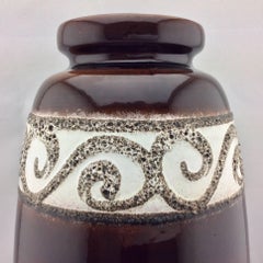 Extra Large Mid-Century Modern West German Glazed Ceramic Floor Vase